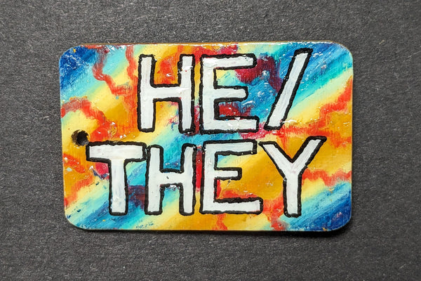 "He/They" Ready-Made Synesthesia Pin