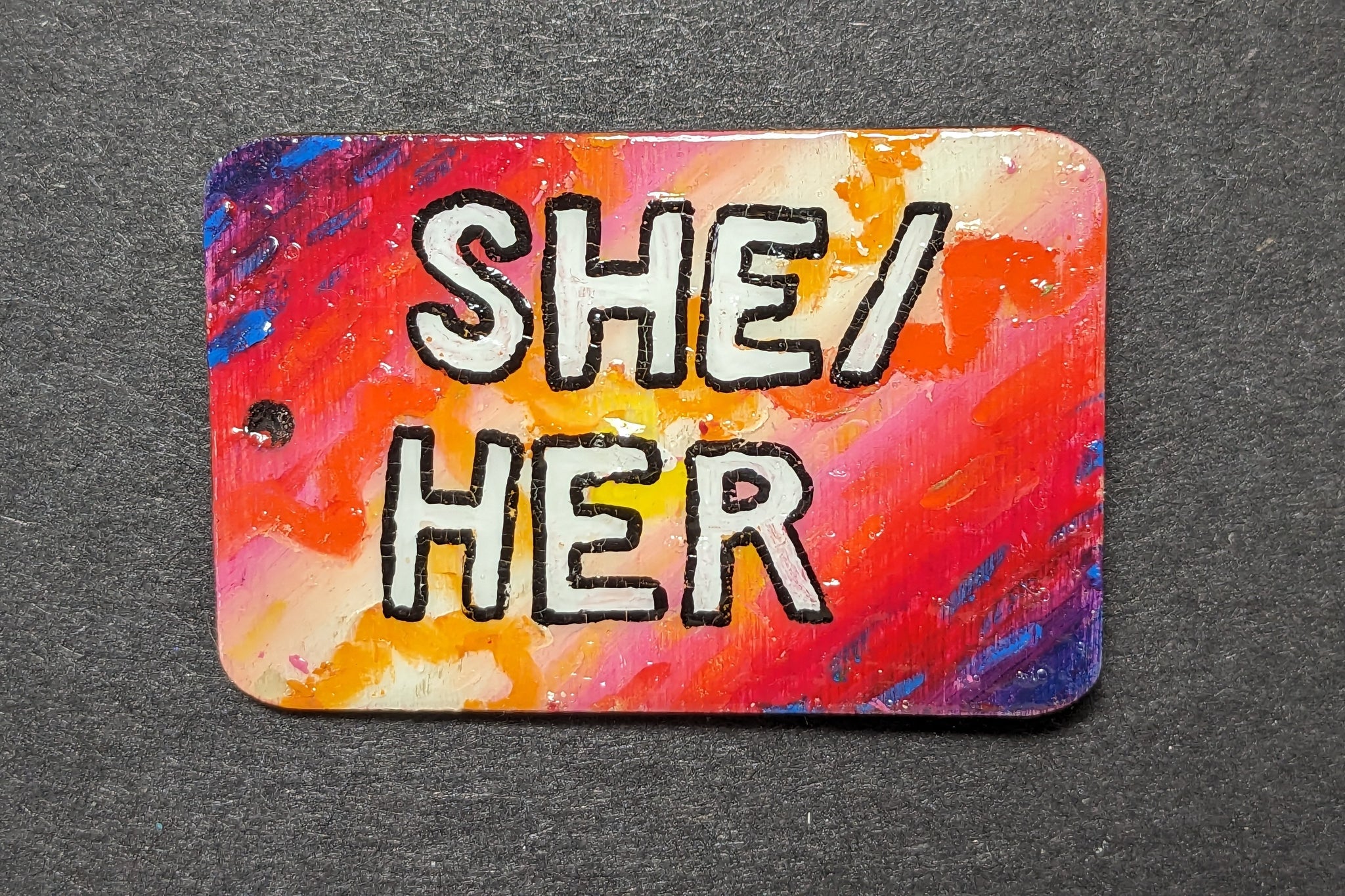 "She/Her" Ready-Made Synesthesia Pin